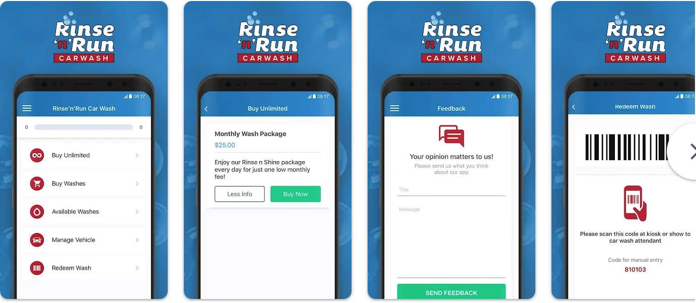 Rinse Car Wash App